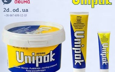 Паста Unipak дозволяє не тільки забезпечити герметичність з'єднання, але й має ряд інших властивостей.