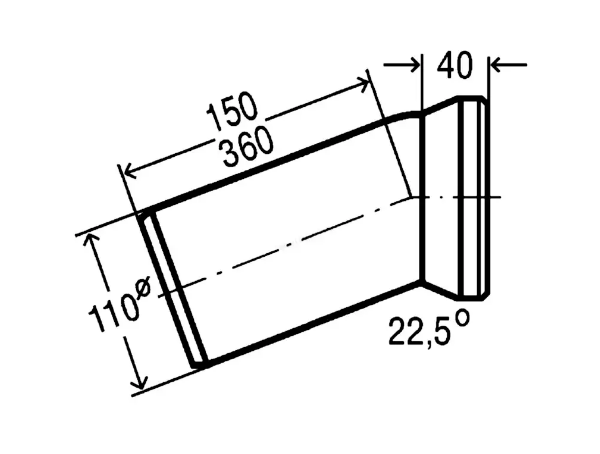 Коліно для унітазу VIEGA Ø110